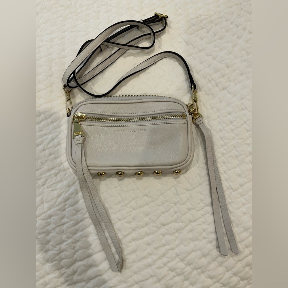 Aimee Kestenberg Let's Ride Mini Leather Crossbody Bag white, never used